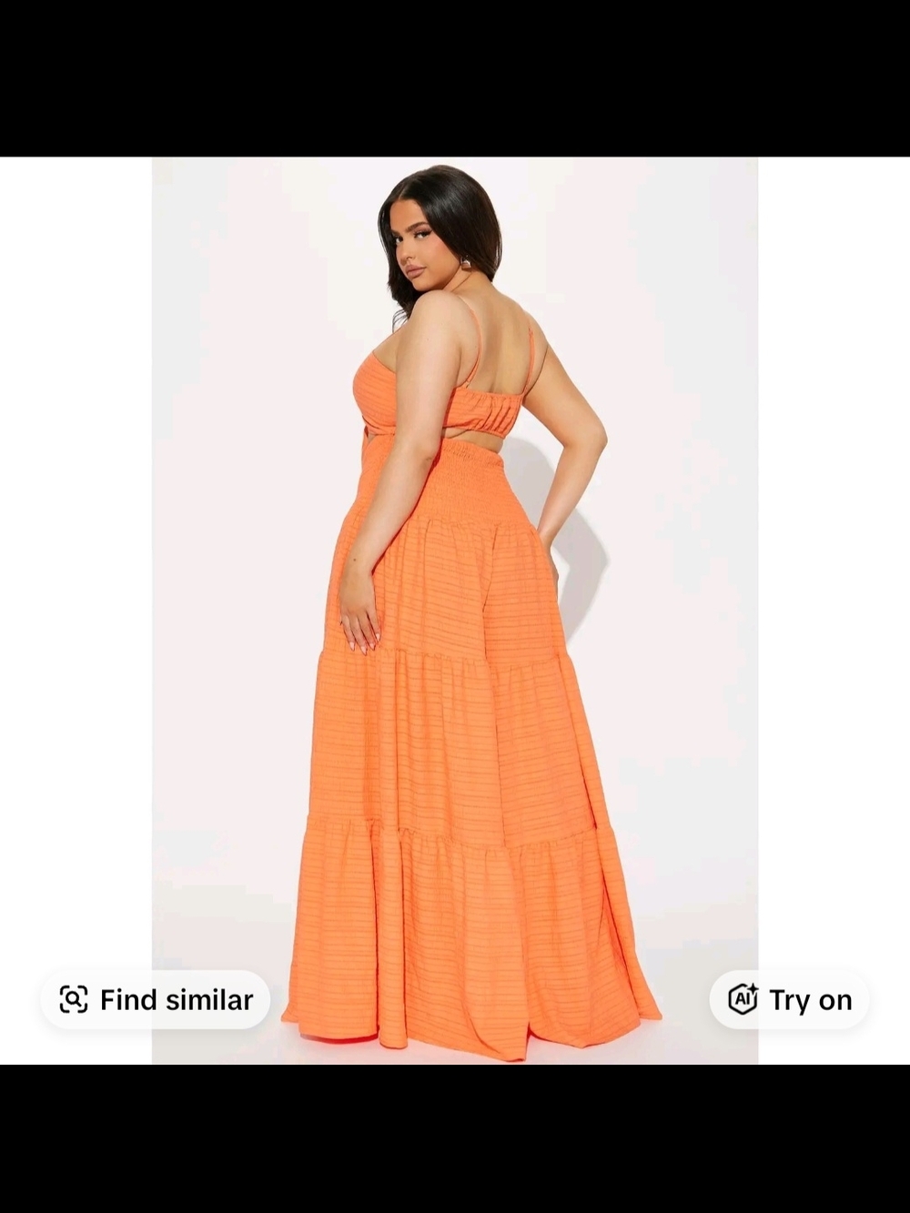 Fashion Nova Orange Bow-Front Wide-Leg Jumpsuit - Picture 5 of 6